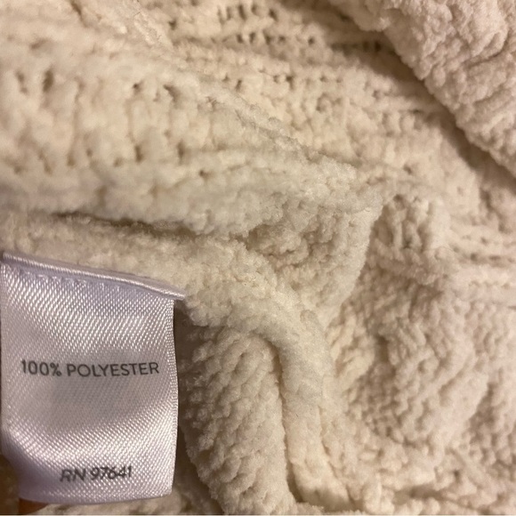 J. Jill Women’s Chunky Cable Knit Chenille Size Small Petite Ivory Sweater - Picture 6 of 10